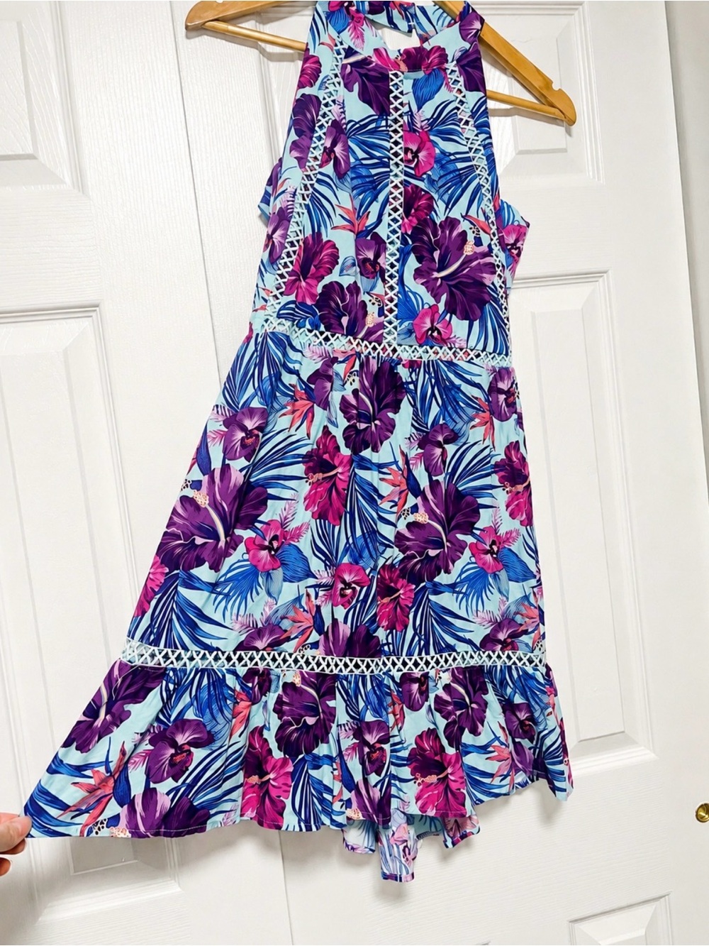 Sunday Mi Amor Tropical Floral Open Back Dress S